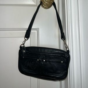 Black leather purse